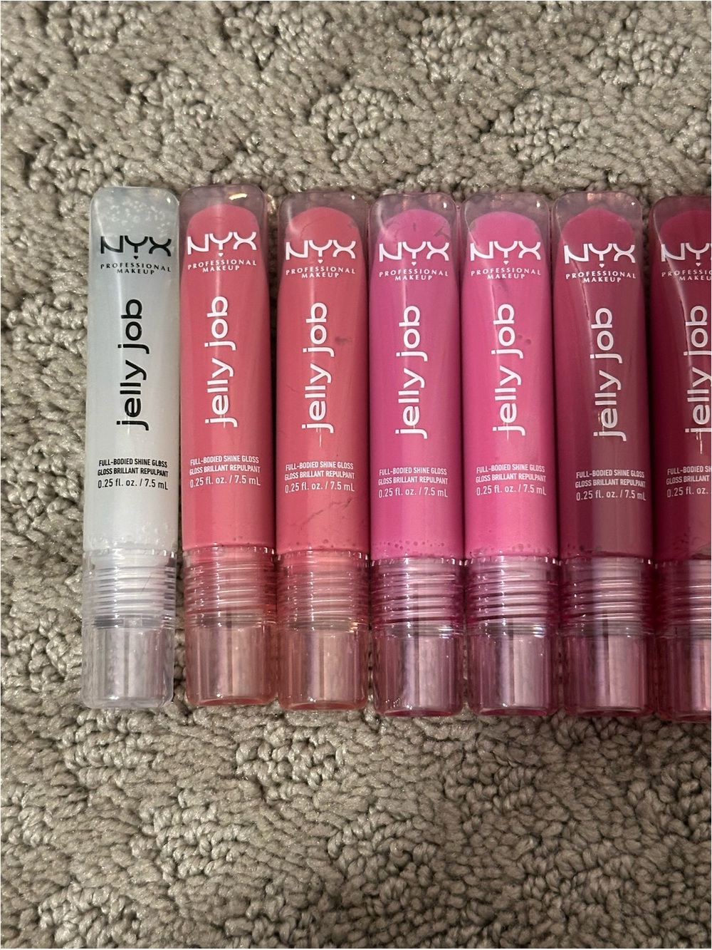 BRAND NEW NYX Professional Makeup Jelly Job Lip Gloss Bundle – 13 Full Glosses - Picture 2 of 8
